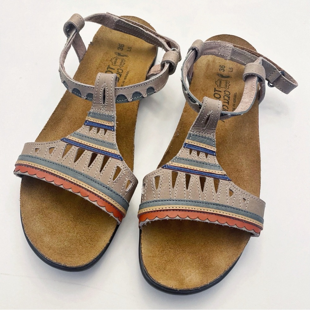 NAOT Odelia Women’s Comfort Cushioned Supportive Leather Flat Sandals Size 36